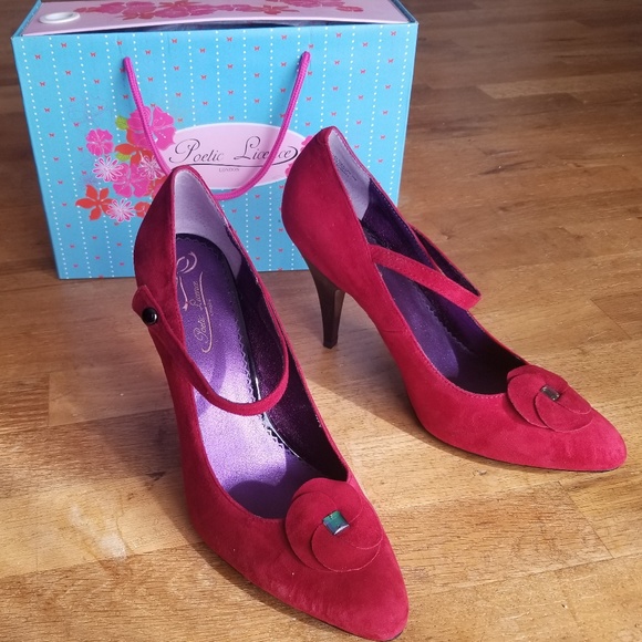 Poetic Licence red/purple heels - Picture 2 of 8